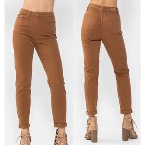 Judy Blue NWT  High Waist Slim Fit Jeans Denim Brown Women's Plus 14W Casual